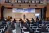 김일환 국립중앙도서관장 직무대리가 2022년 국립중앙도서관 협력 유공 시상식에서 축사를 하고 있다.