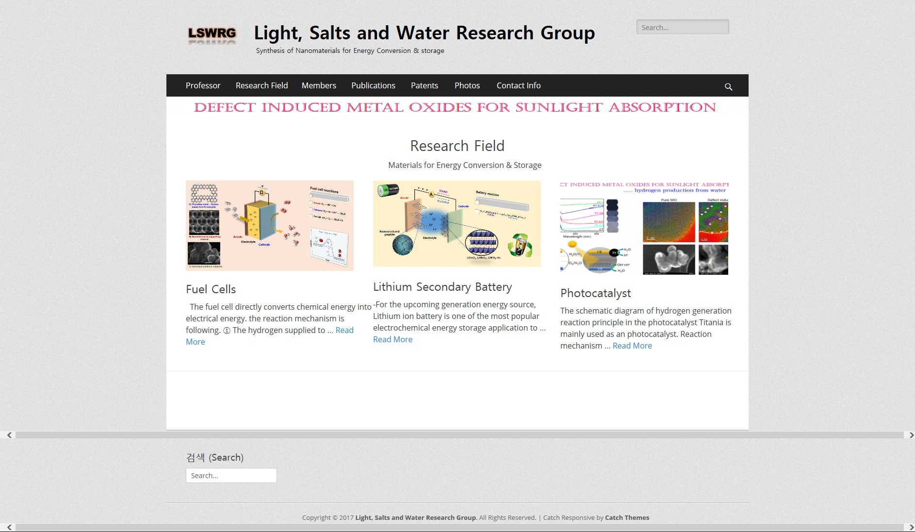 LSWRG Light, Salts and Water Research Group