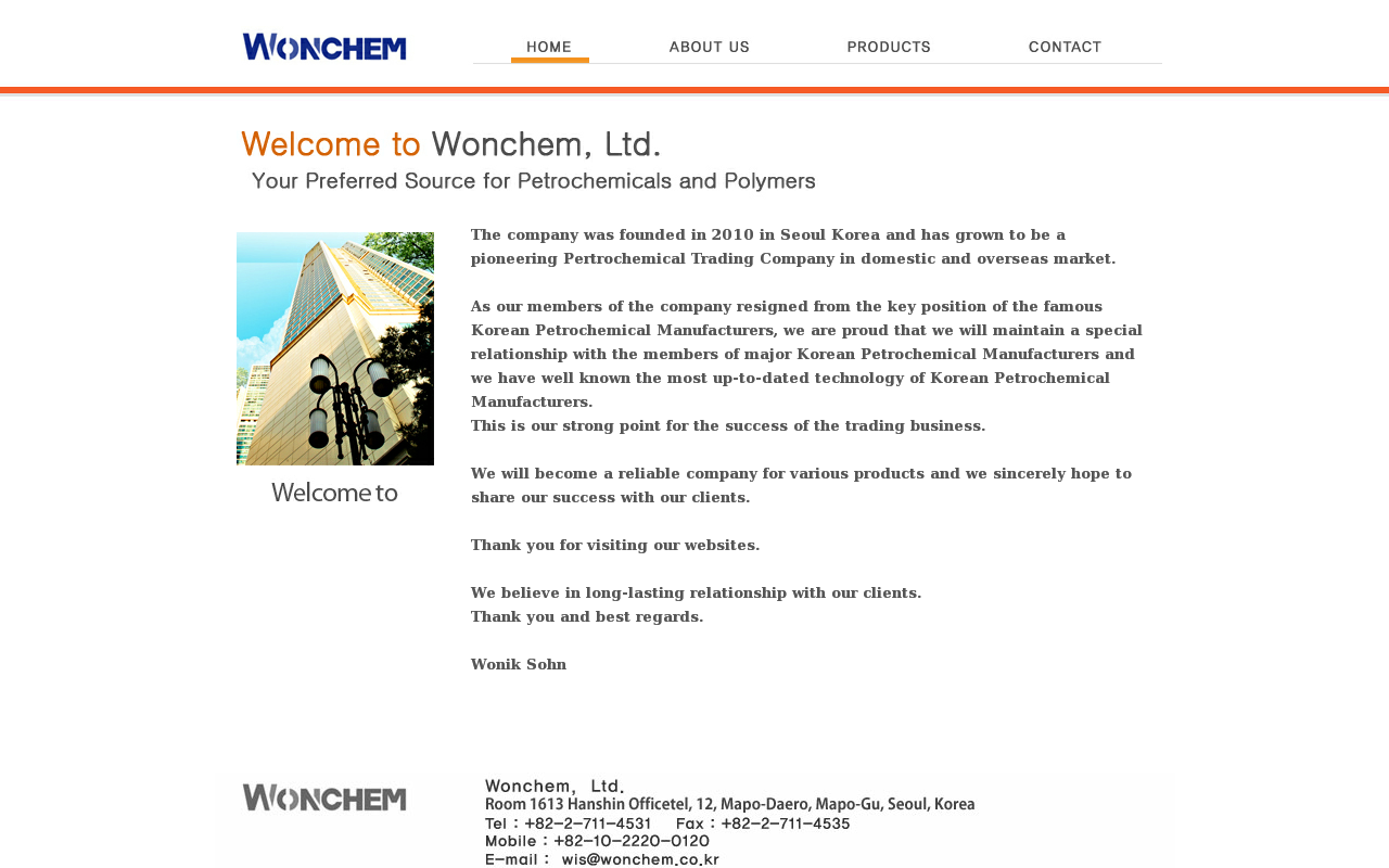 Wonchem for petrochemicals and polymers